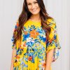 Tropical Print Top floral-print-babydoll-tropical-themed-top