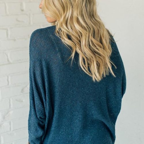 AndieLooseKnitDolmanSweaterDarkSlate 7