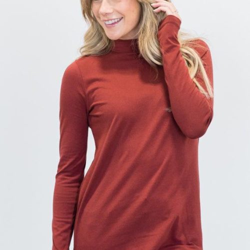 Basic Mock Neck Top Dark Rust 2 88799.1571431844.1280.1280