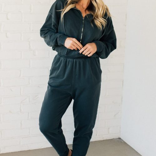 BirdieStoneWashedJumpsuitAshBlack 1