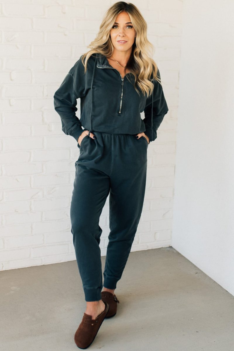 BirdieStoneWashedJumpsuitAshBlack