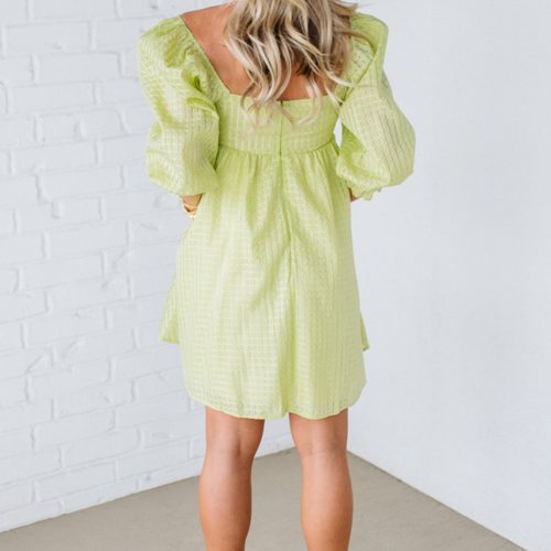 BrinleyTexturedBabydollDressLightGreen 4