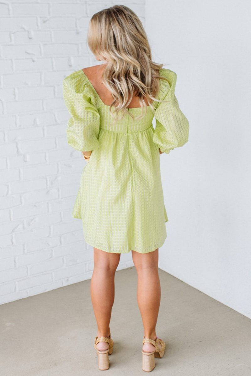 BrinleyTexturedBabydollDressLightGreen 4