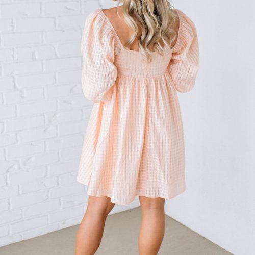 BrinleyTexturedBabydollDressLightOrange 4