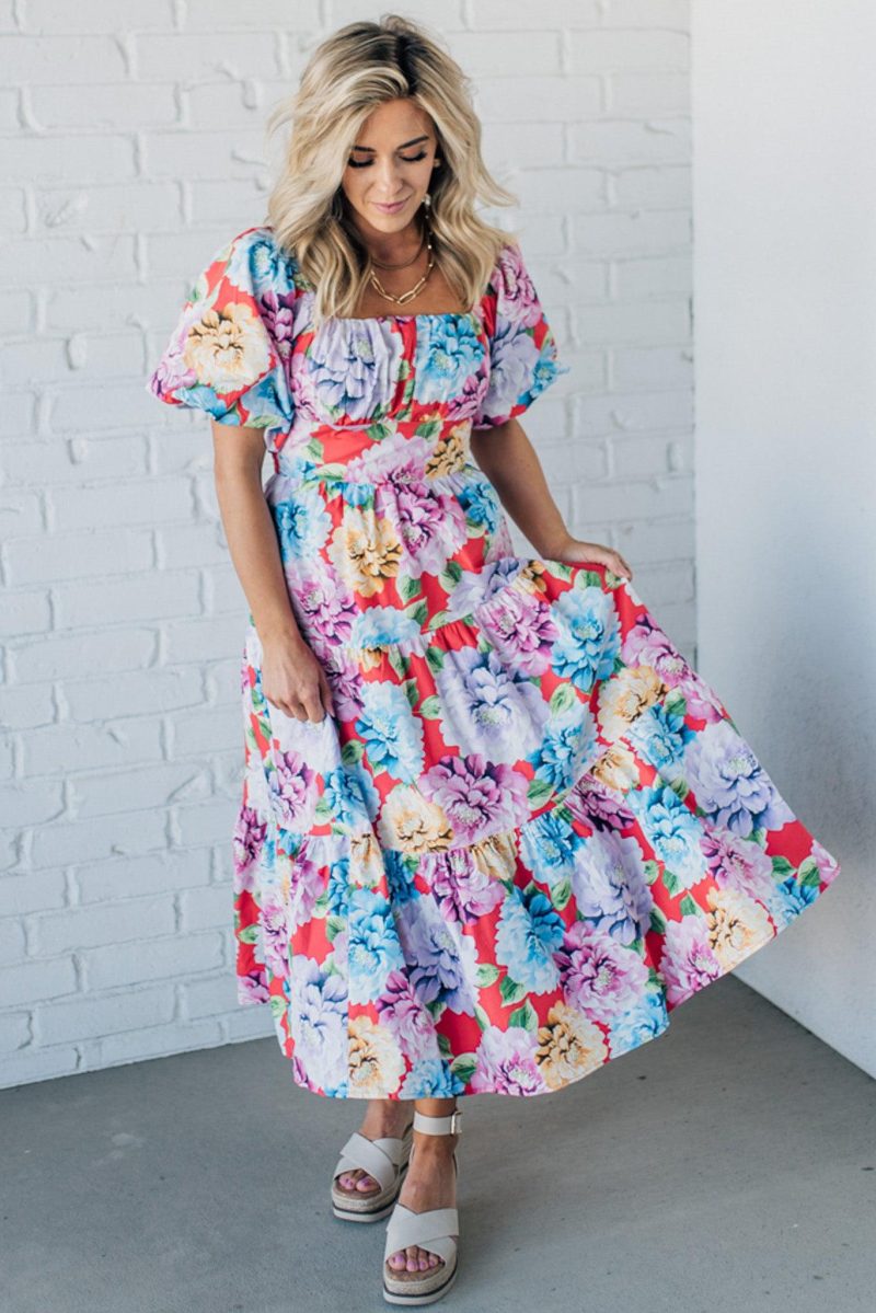 CaullieFloralPuffSleeveMaxi 3