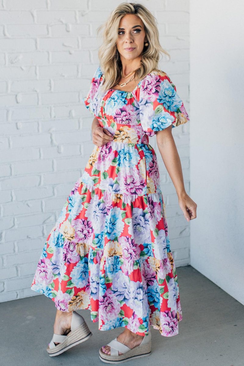 CaullieFloralPuffSleeveMaxi 5