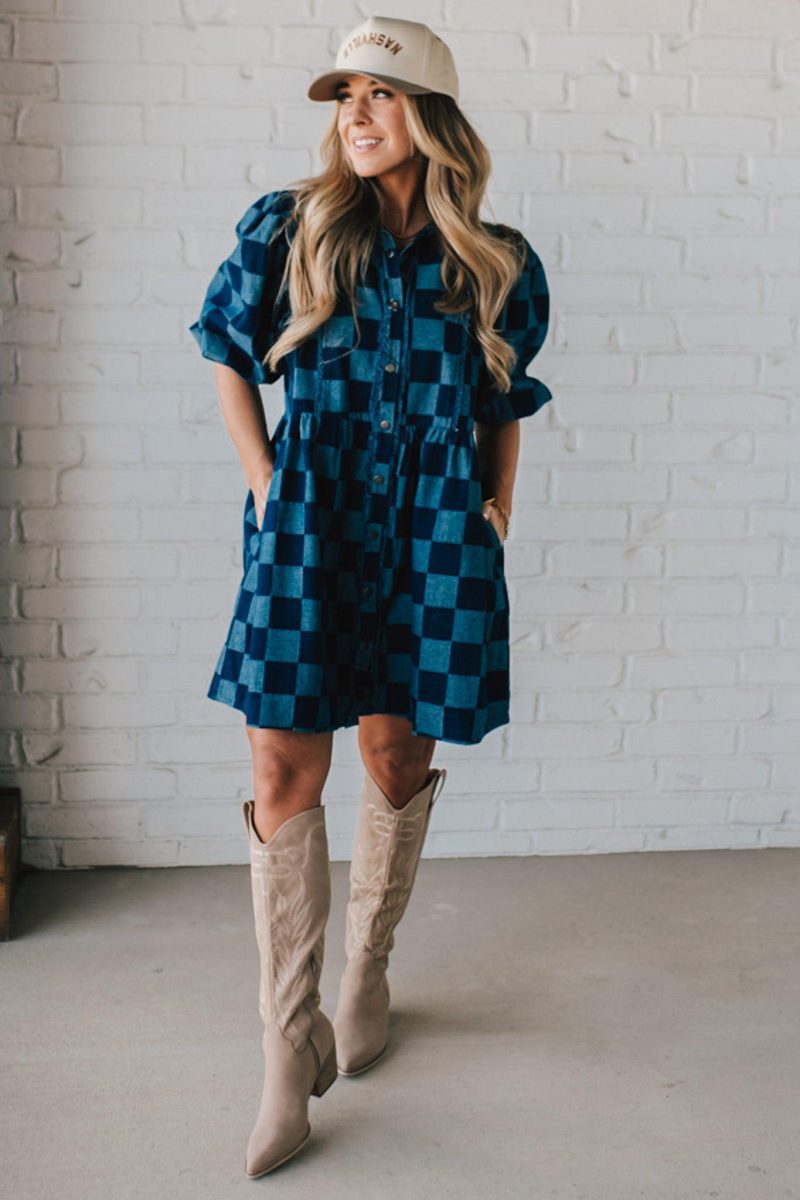 CheckeredDenimDress 3