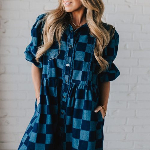 CheckeredDenimDress 4