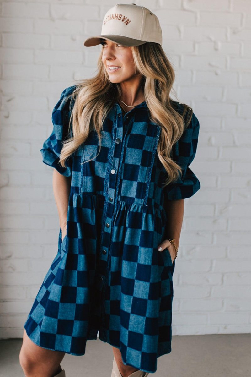 CheckeredDenimDress 4