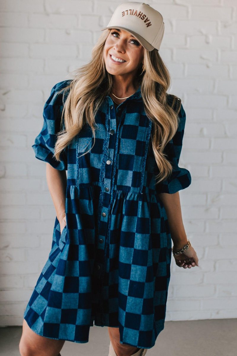 CheckeredDenimDress 5