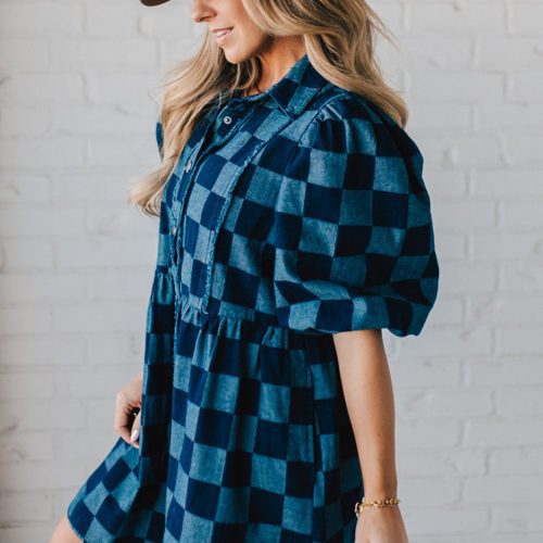 CheckeredDenimDress 7