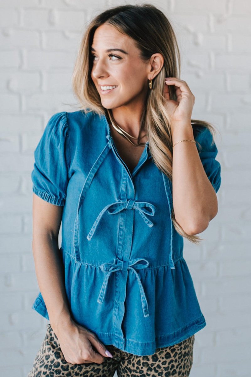 DenimTripleTiePeplum 1