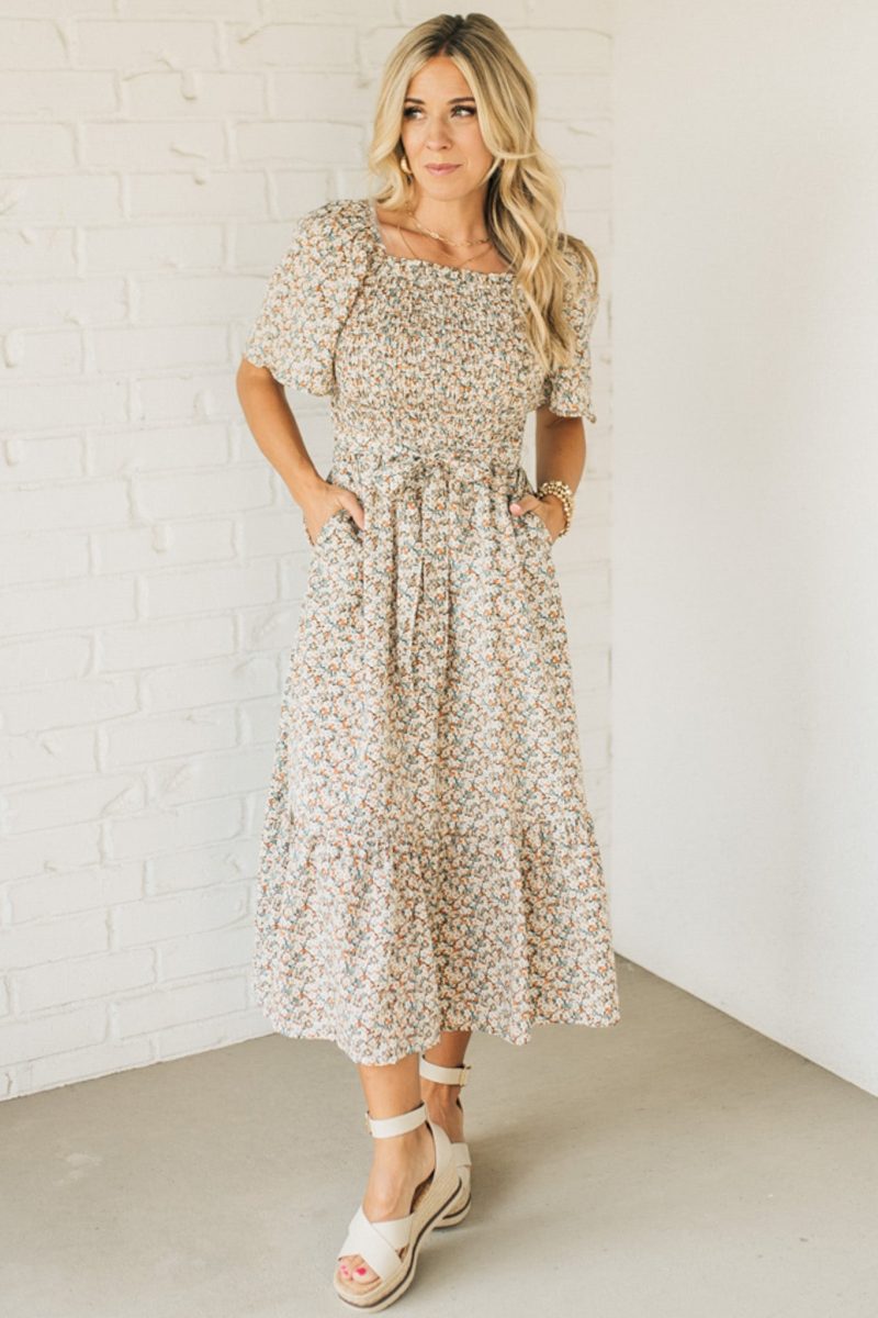 DitsyFloralMidiDress