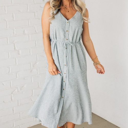 EastsideButtonedMidiDress