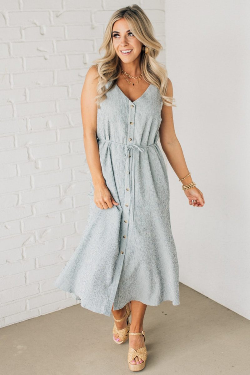 EastsideButtonedMidiDress