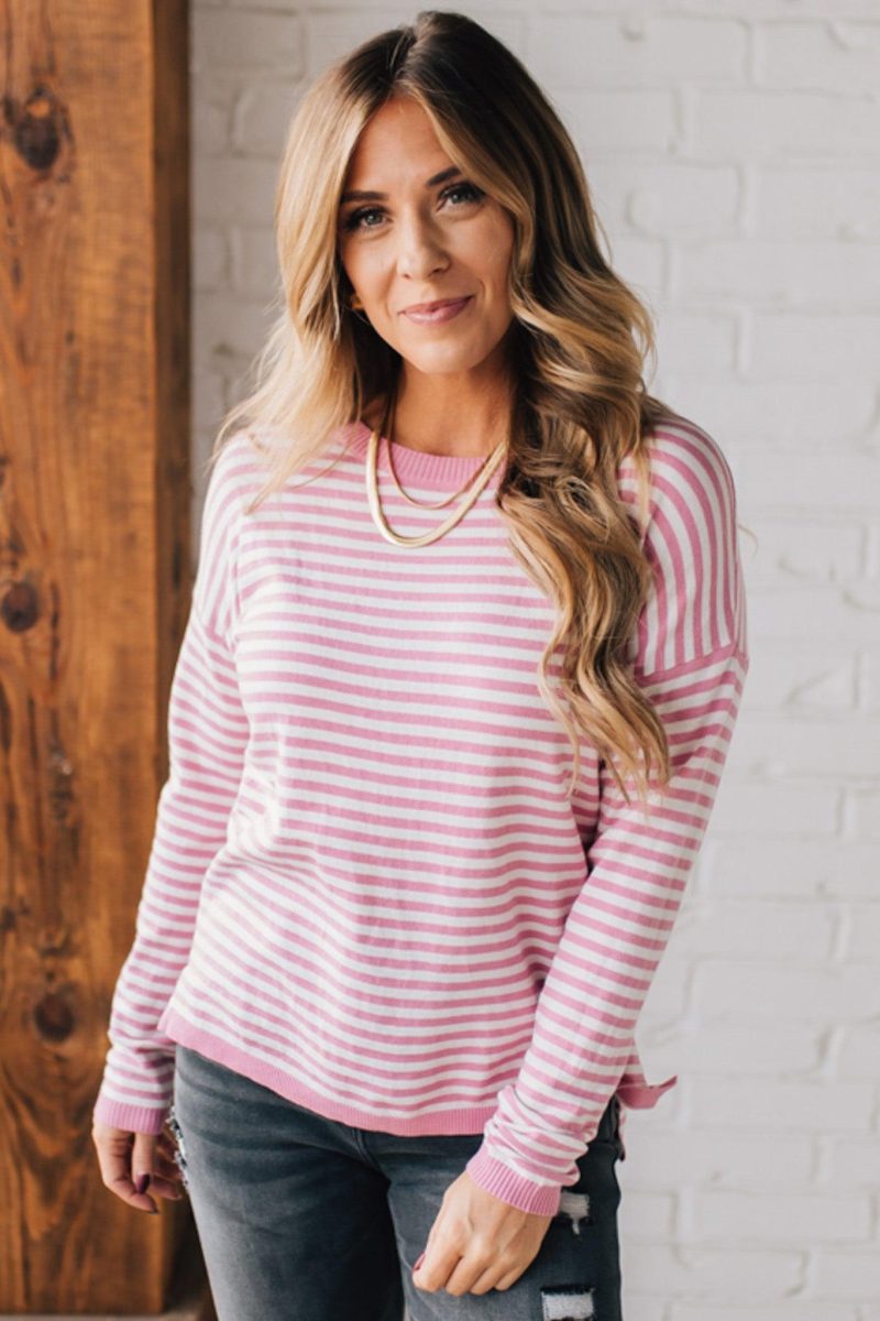 EmmyStripedSweaterPink 2