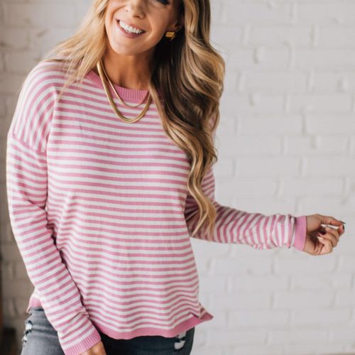 EmmyStripedSweaterPink 3