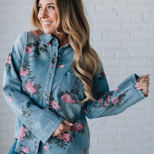 FloralPrintDenimTop 7