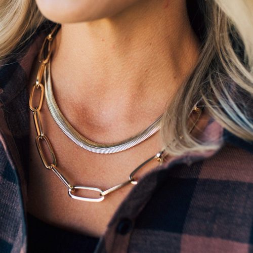 Herringbone ChunkyLinkNecklace