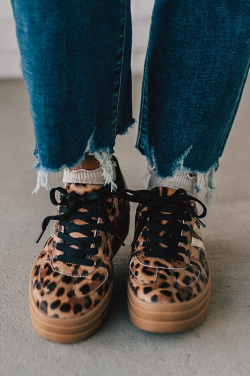 KimmyDoubleStripeSneakers Leopard 1