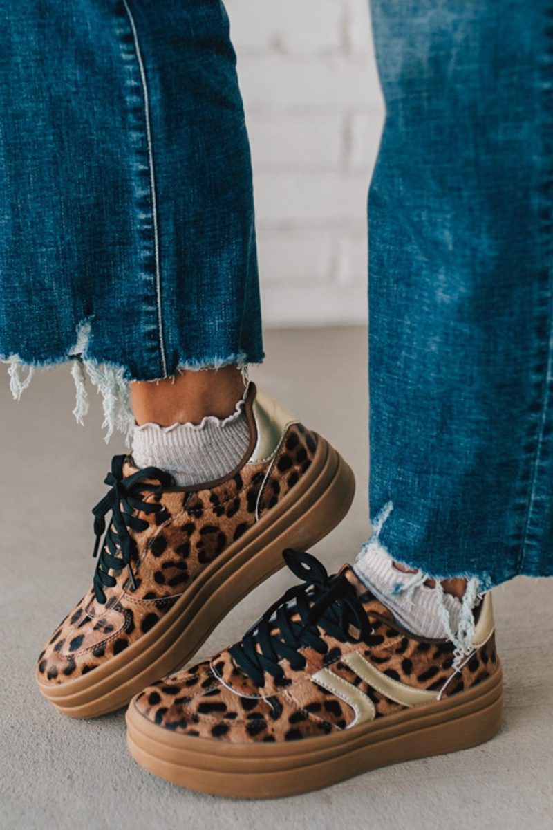 KimmyDoubleStripeSneakers Leopard 4