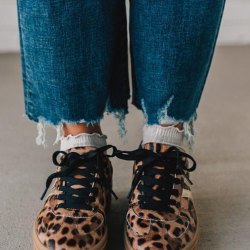 KimmyDoubleStripeSneakers Leopard