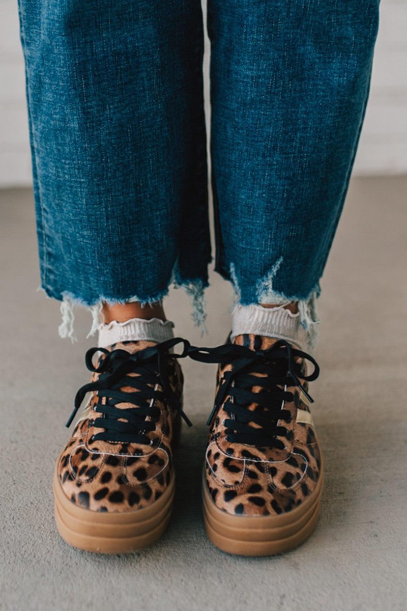 KimmyDoubleStripeSneakers Leopard