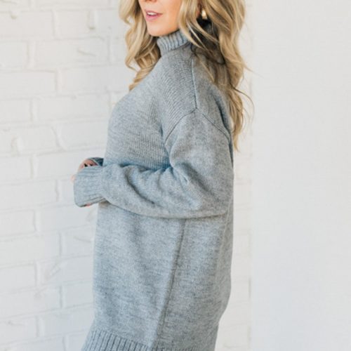 LeahTurtleneckShiftDressHeatherGrey 3