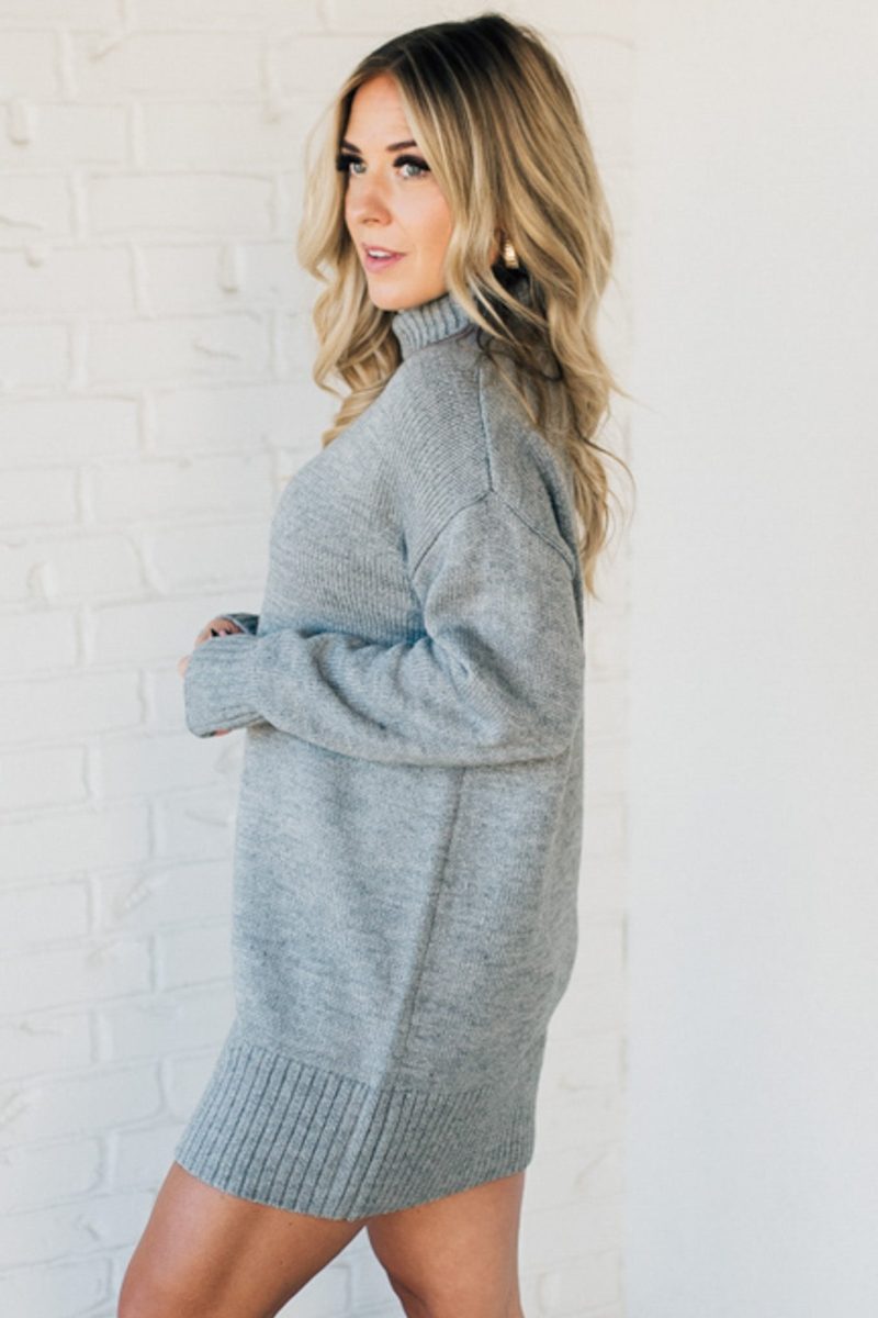 LeahTurtleneckShiftDressHeatherGrey 3