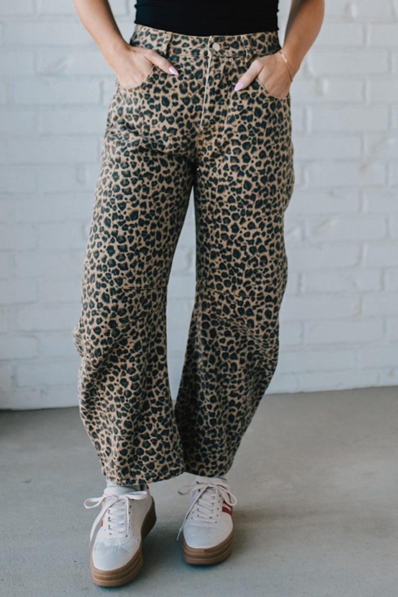 LeopardBarrelDenimJeans