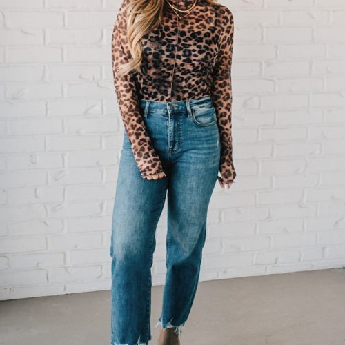 LeopardMeshLongSleeveTop