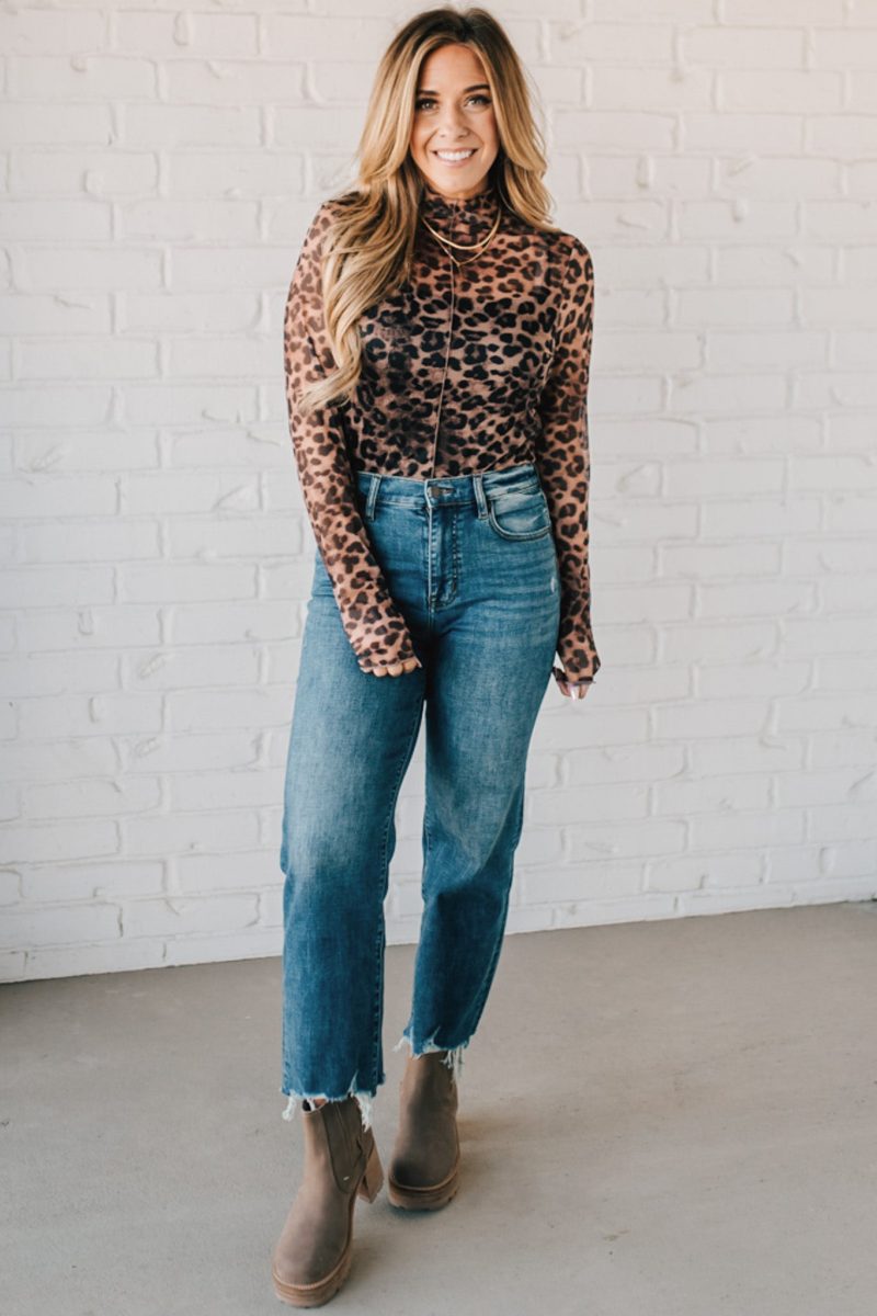 LeopardMeshLongSleeveTop