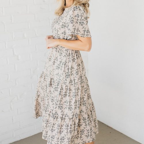 MaevePrintedTieredMidiDress 4