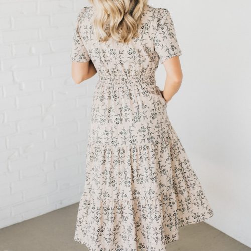 MaevePrintedTieredMidiDress 5