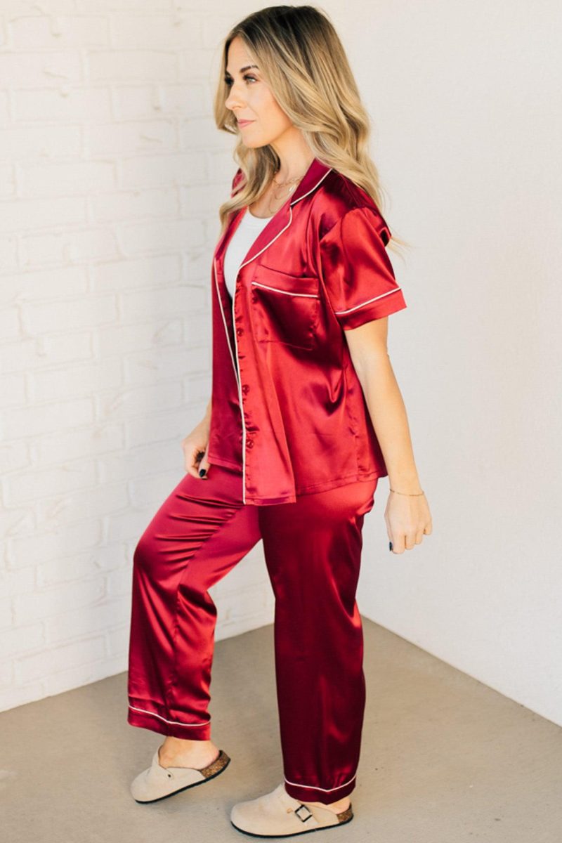 MargoSilkPajamaSetBurgundy 3