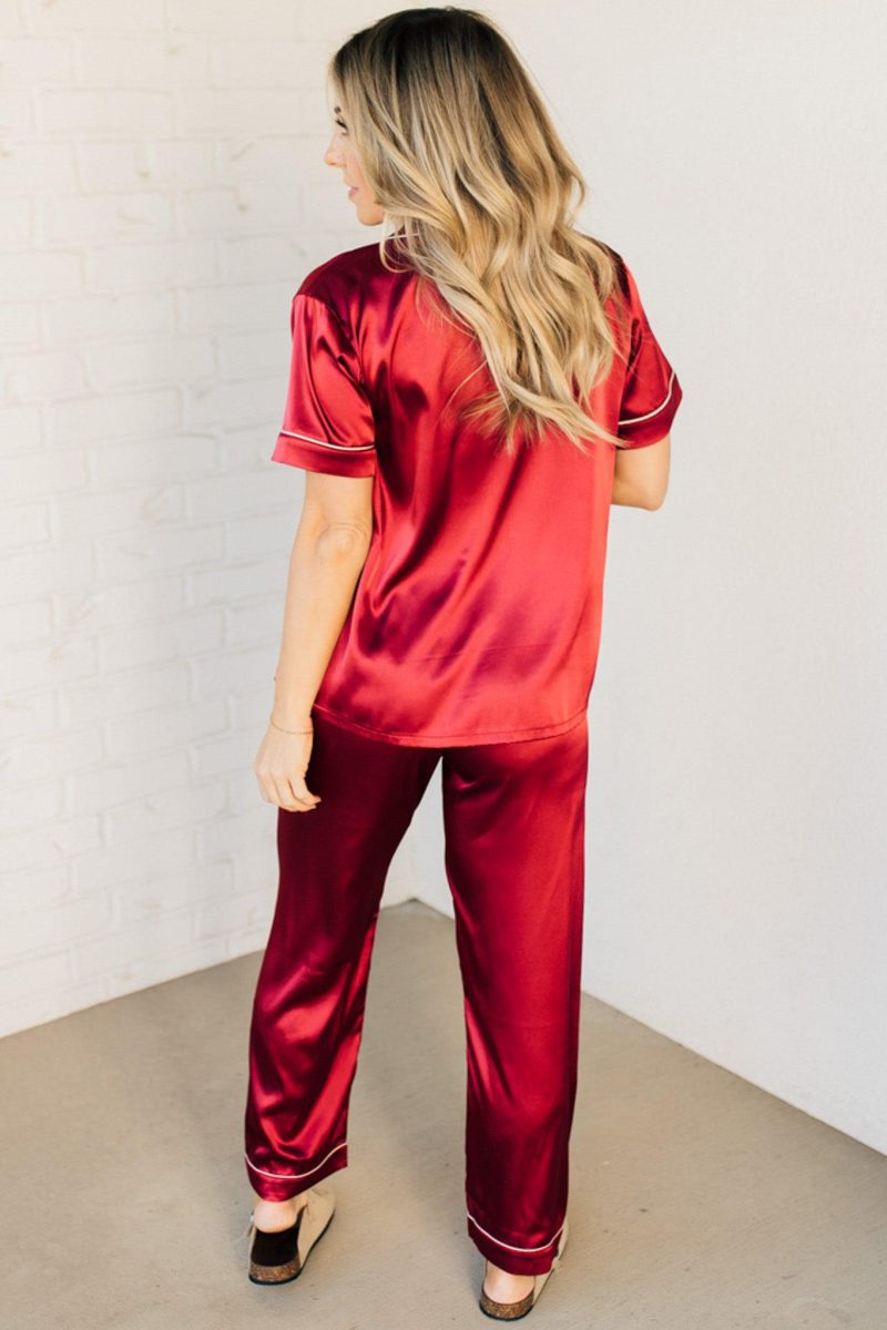 MargoSilkPajamaSetBurgundy 4