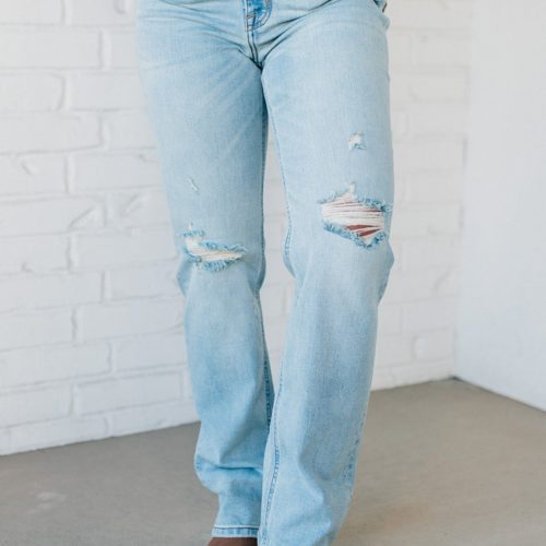 MaverickHighRiseDadJeans LightWash 1