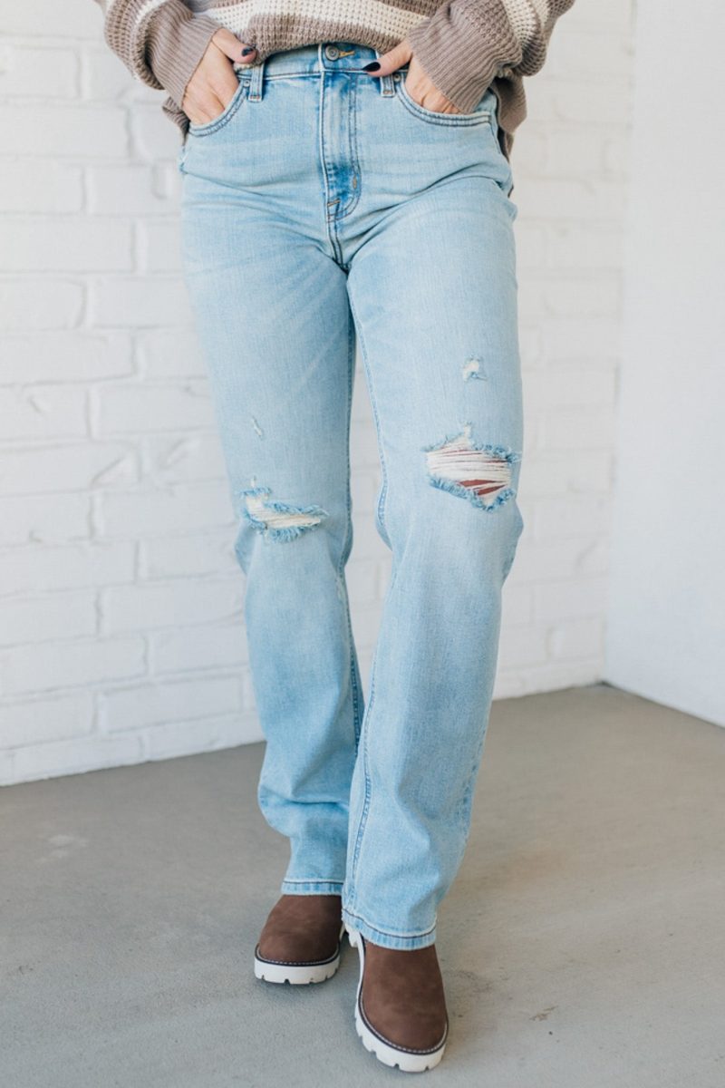 MaverickHighRiseDadJeans LightWash 1