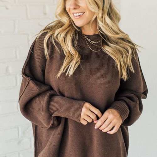 OversizedCrewNeckSweaterBrown 1