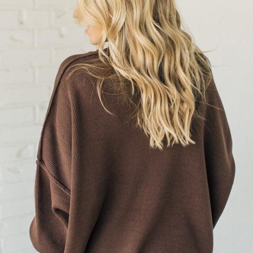 OversizedCrewNeckSweaterBrown 4