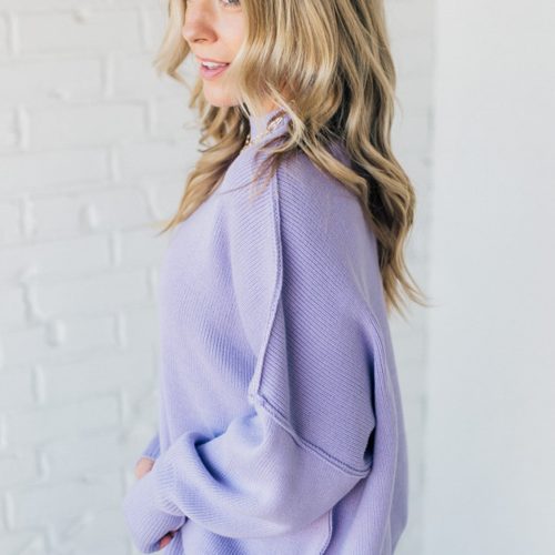 OversizedCrewNeckSweaterLavender 4