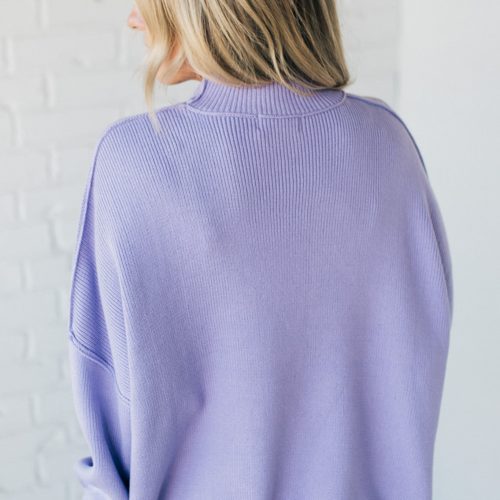 OversizedCrewNeckSweaterLavender 5