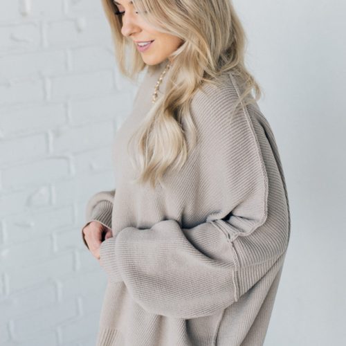 OversizedCrewNeckSweaterLightMocha 3