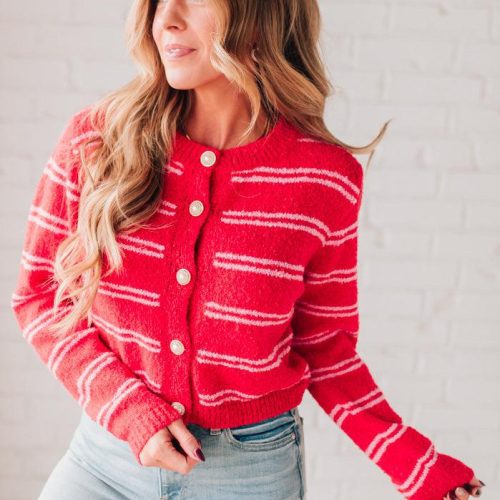 PearlButtonedStripeSweater 5