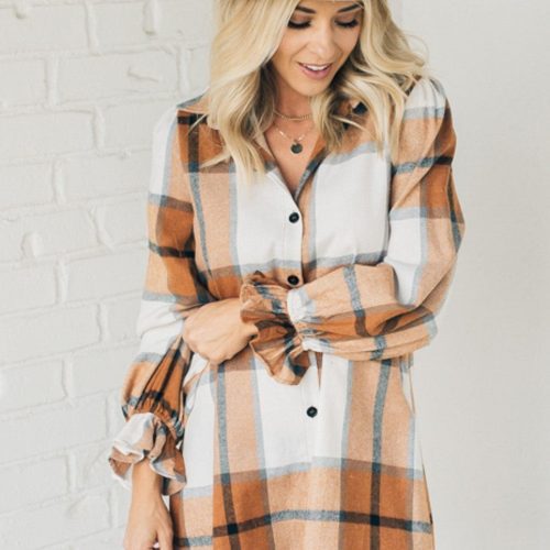 PerfectPlaidShirtDress 3