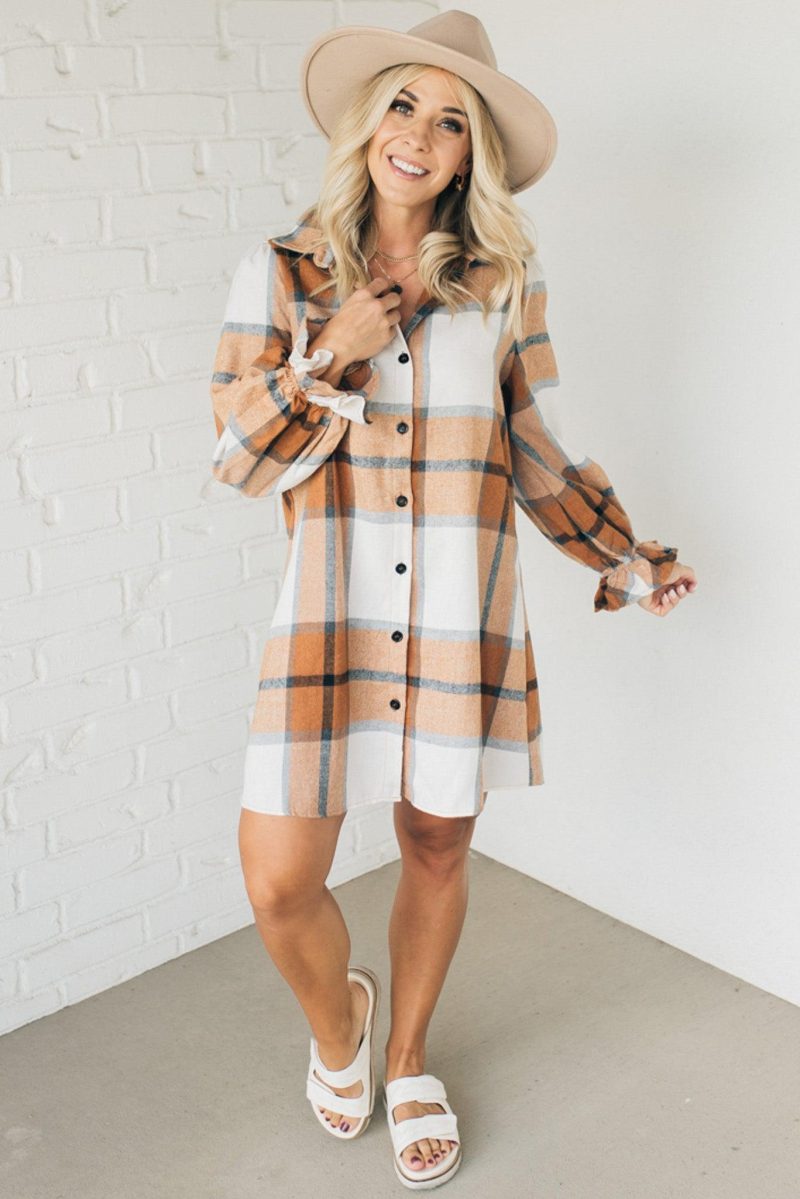 PerfectPlaidShirtDress 4