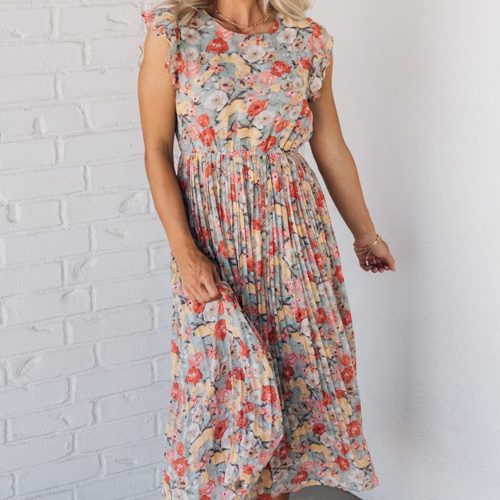 PrimrosePleatedMidiDress