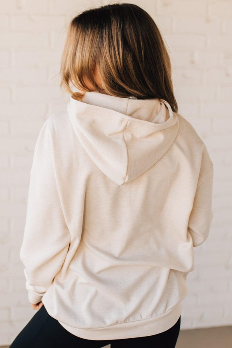 ReeseOversizedAthleisureHoodieHeatherBeige 3