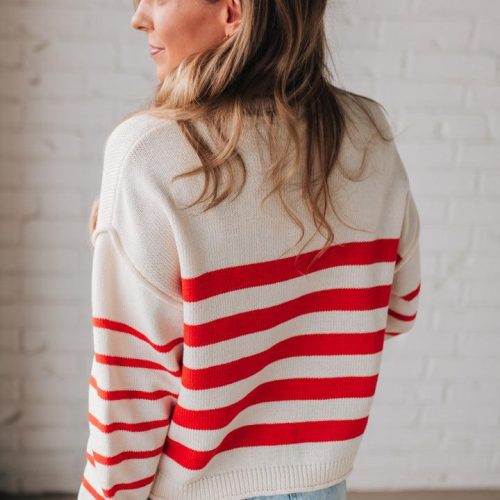 RelaxedDoubleStripeSweater 5