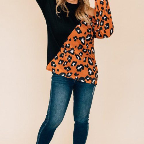 Single Cold Shoulder Leopard Top Rust 85890.1614451254.1280.1280